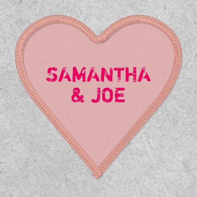 Create Your Own Pink Conversation Heart Patch (Front)