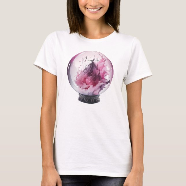 Create Your Own Pink Crystal Ball T-Shirt (Front)