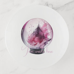 Create Your Own Pink Crystal Ball Trinket Tray