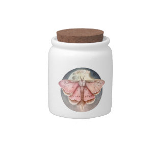 Create Your Own Pink Full Moon Moth Candy Jar