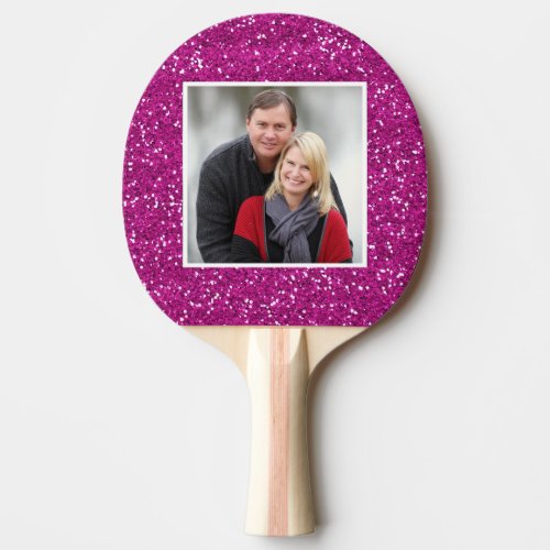 Create Your Own Pink Glitter Photo Ping Pong Paddle