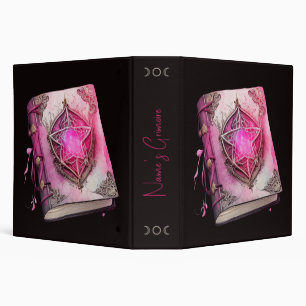 Create Your Own Pink Pentacle Grimoire 3 Ring Binder