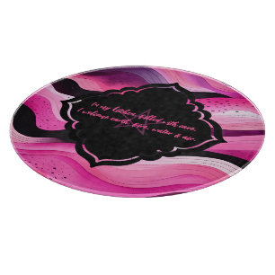 Create Your Own Pink Purple Ombre Waves Cutting Board