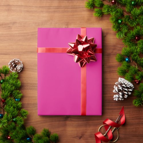 Create Your Own Pink Solid Color Modern Elegant Wrapping Paper