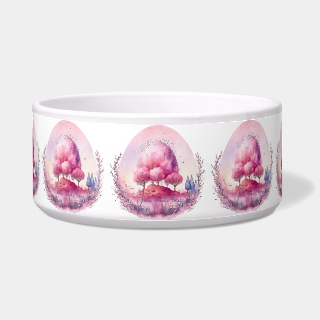 Create Your Own Pink Tree Landscape Bowl (Front)