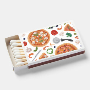 Create Your Own Pizza print Matchboxes