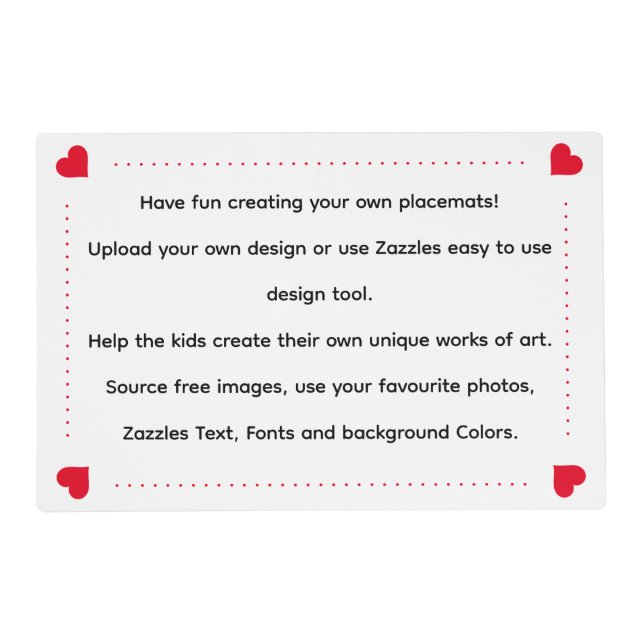Create Your Own Placemats (Front)