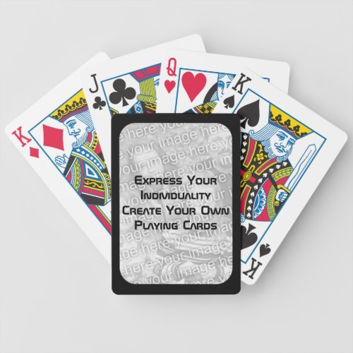 Create Your Own Playing Cards - Photo Dark Border Create Your Own Playing Cards _ Photo Dark Border