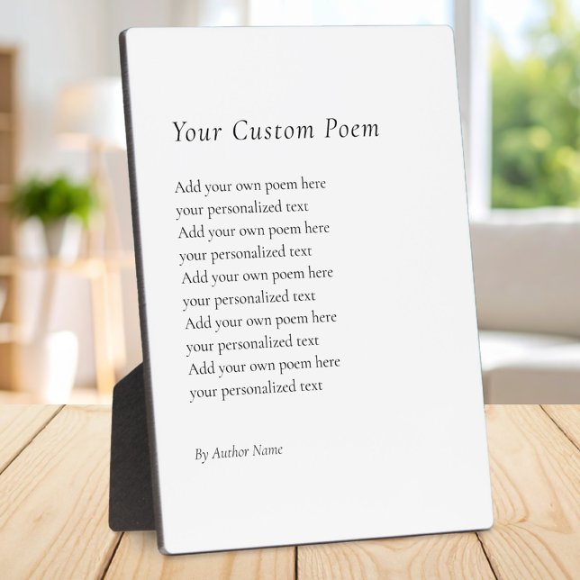 Create Your Own Poem Plaque (Creator Uploaded)