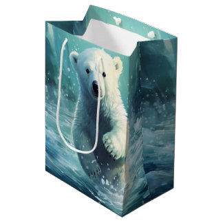 Create Your Own Polar Bear Cub Medium Gift Bag