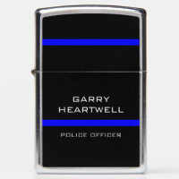 Create Your Own Police Thin Blue Line Zippo Lighter