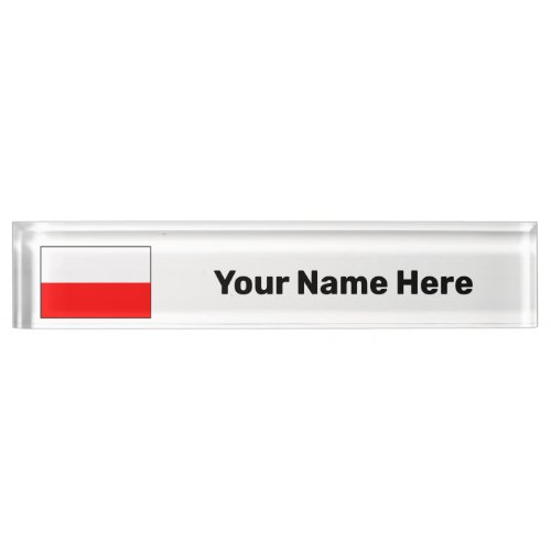 Create Your Own Polish Flag Name Plate