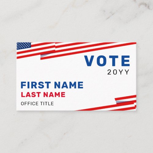 Create Your Own Political Election Campaign Business Card