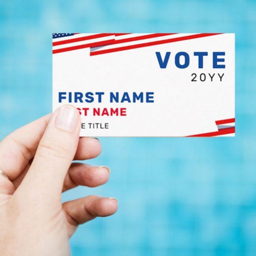 Create Your Own Political Election Campaign Business Card