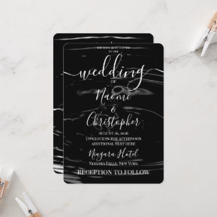 Create Your Own Pool Water Drops Wedding Invitation