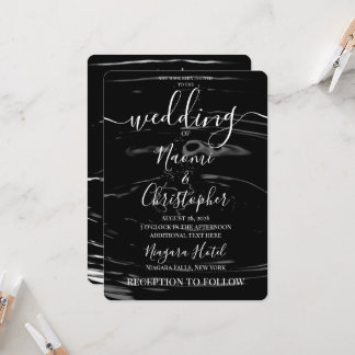 Create Your Own Pool Water Drops Wedding Invitation