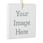 Create Your Own Porcelain Square Ornament