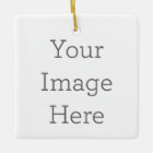 Create Your Own Porcelain Square Ornament