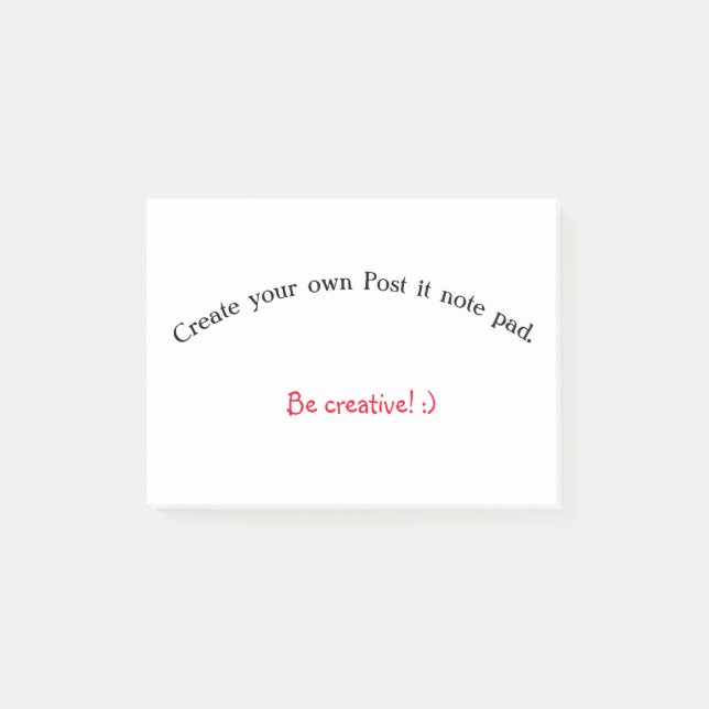 Create your own post it note pad (Front)
