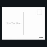Create Your Own Postcard<br><div class="desc">Keep in touch with Zazzle custom postcards! Add your favorite image to a blank postcard or say "hi" with a pre-existing design. Save paper and mail a note without wasting envelopes!</div>