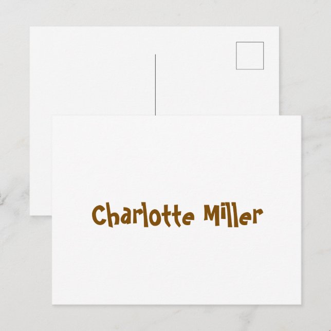 Create Your Own Postcard Invitation (Front/Back)