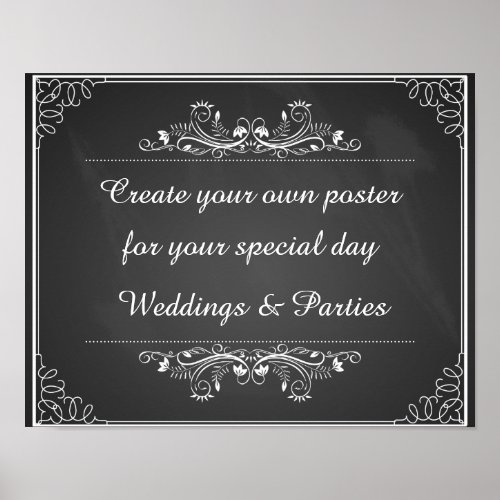 Create your own poster for your wedding or party