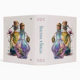 Create Your Own Potion Bottles 3 Ring Binder