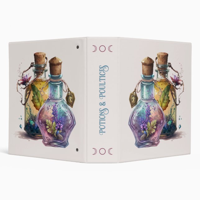 Create Your Own Potion Bottles 3 Ring Binder (Background)