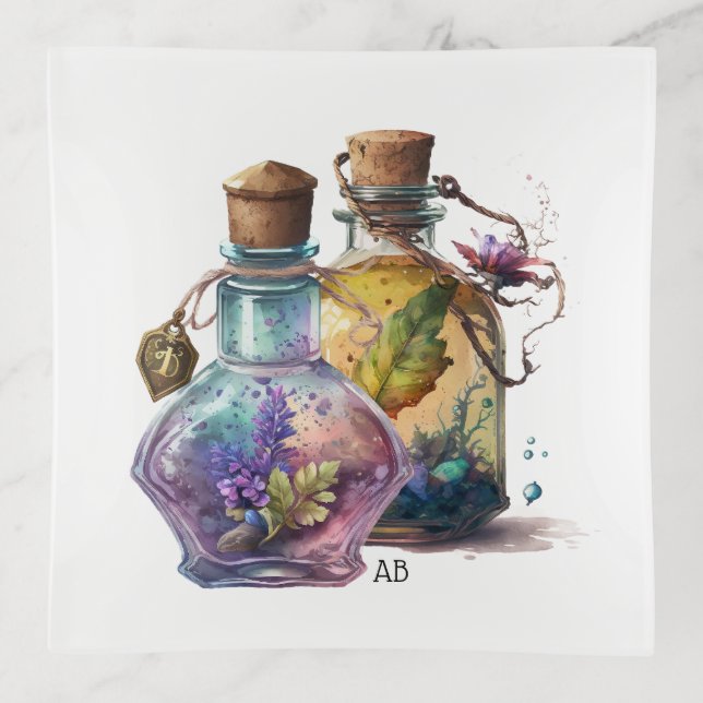 Create Your Own Potion Bottles Trinket Tray (Front)