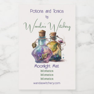 Create Your Own Potion Bottles Wine Label