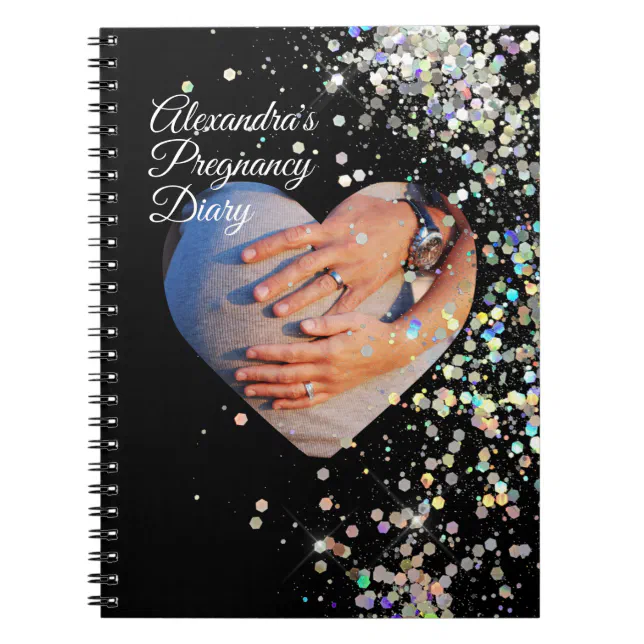 Create Your Own Pregnancy Diary Custom Photo Notebook | Zazzle