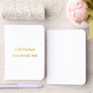 Create Your Own Premium 4" x 5.5" Gold Foil Vow Books