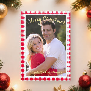 Create Your Own Premium Custom Christmas Holiday Letterpress Photo Cards