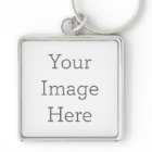Create Your Own Premium Square Keychain, Small