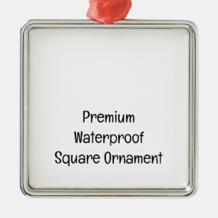 Create Your Own Premium Waterproof Square Ornament