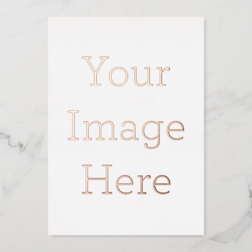 Create Your Own Premium White Foil Holiday Card