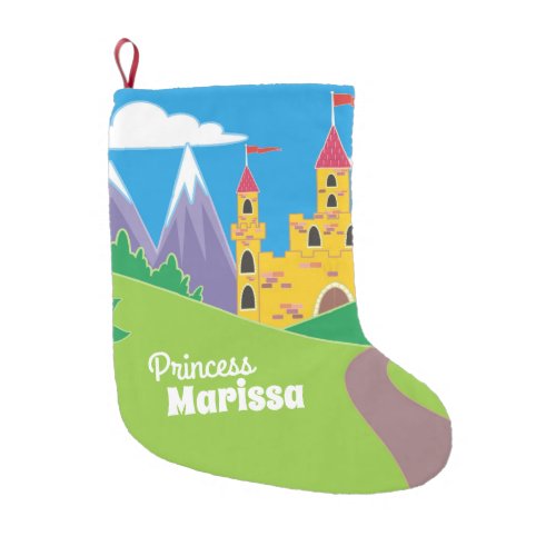 Create Your Own Pretty Fairy Princess Castle Small Christmas Stocking