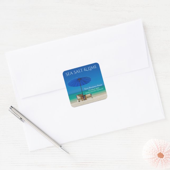 Create Your Own Product Labels Beach Theme (Envelope)