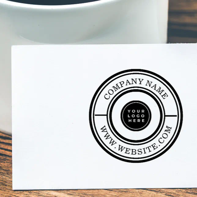 Create Your Own Professional Business Company Logo Rubber Stamp | Zazzle