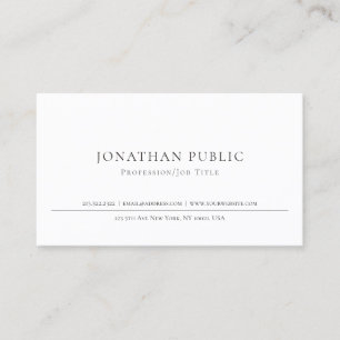 Create Your Own Professional Classic Elegant Clean Business Card