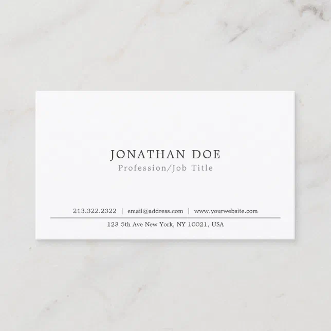 Create Your Own Professional Classic Elegant Sleek Business Card | Zazzle