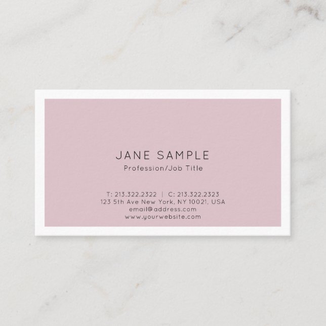 Create Your Own Professional Modern Clean Design Business Card (Front)