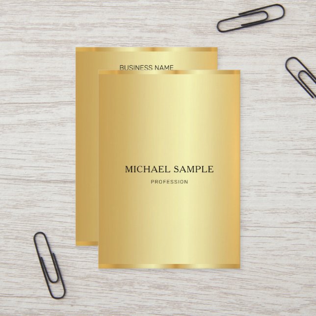 Create Your Own Professional Modern Elegant Gold Business Card (Front/Back In Situ)