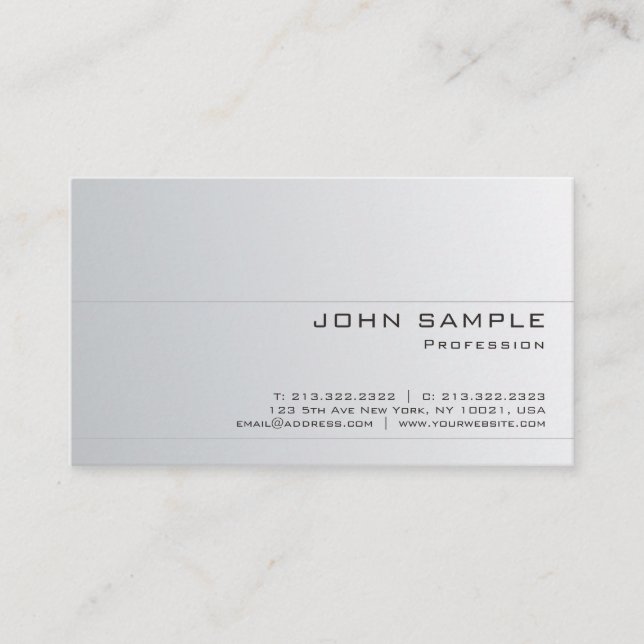 Create Your Own Professional Modern Graceful Matte Business Card (Front)