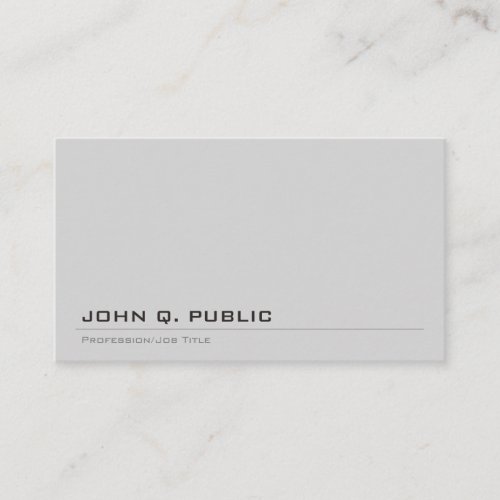 Create Your Own Professional Modern Tasteful Plain Business Card