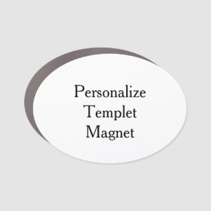 Create your own professional Oval Car Magnet