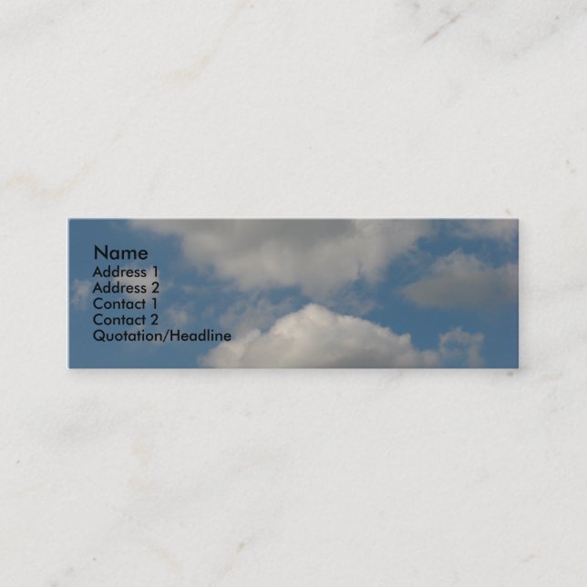 Create your own profile card! mini business card (Front)