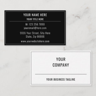 Create Your Own Promotional Business Card Example