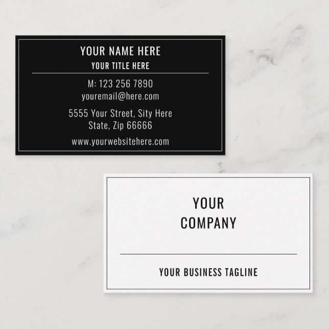 Create Your Own Promotional Business Card Example (Front/Back)