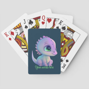 Create Your Own Purple Baby Dragon Poker Cards